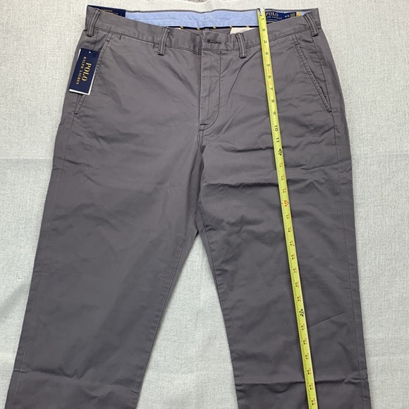 RALPH LAUREN Mens Gray Straight Leg Stretch Straight Fit Chino Pants 36 X 32 - Picture 8 of 10
